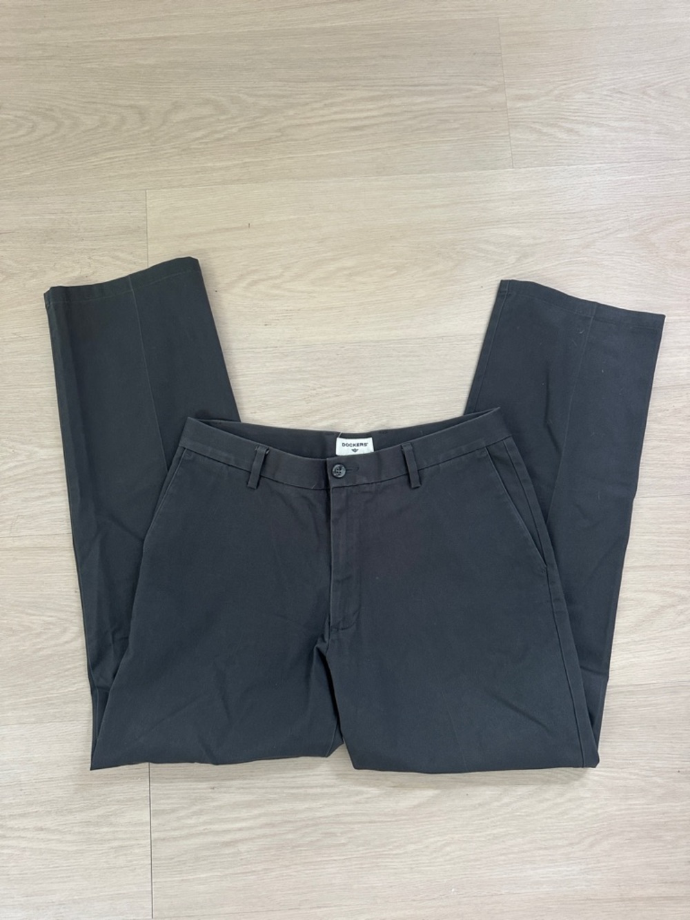 Dockers Grey Straight Leg Chino Pants